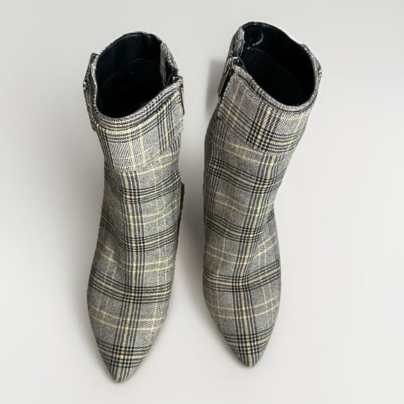 Circus by Sam Edelman Hardee Plaid Ankle Boots Size 7M Block Heel Zip - Picture 2 of 6
